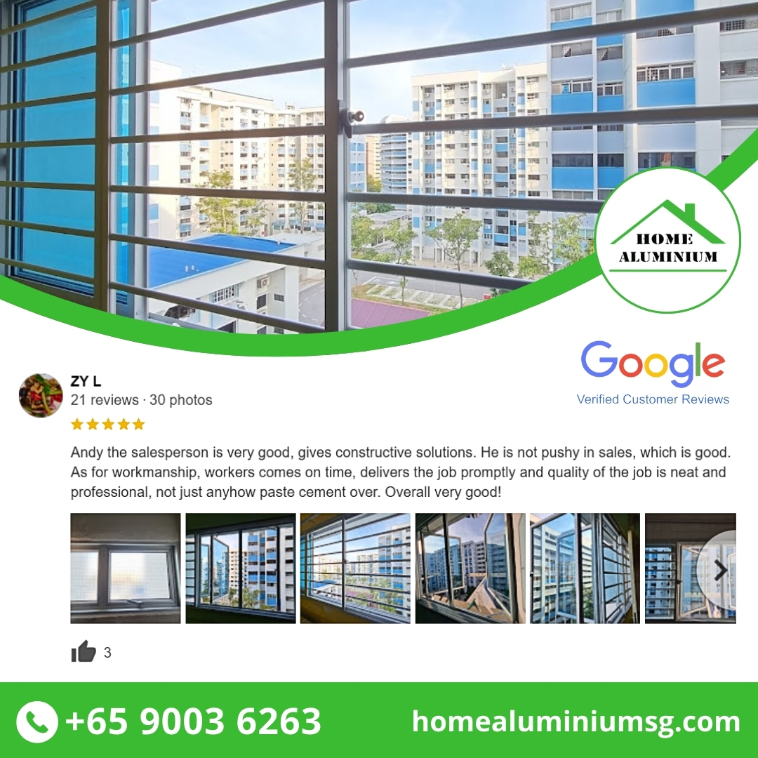 HDB window grilles in Singapore apartment - Home Aluminium Windows & Grilles Singapore