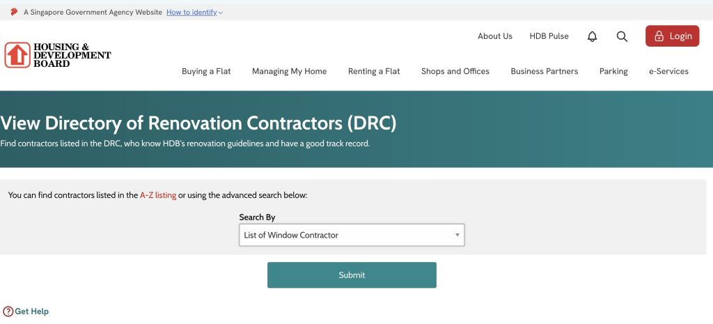 HDB renovation contractor directory search - Home Aluminium Windows & Grilles Singapore