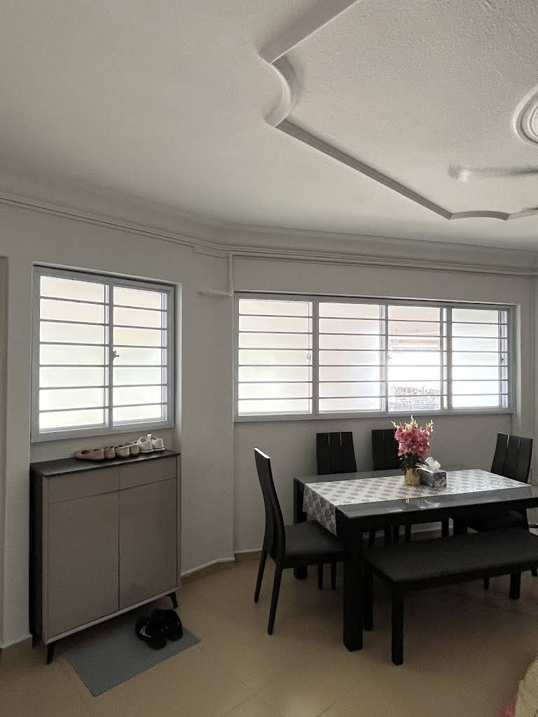 HDB dining area with windows and furniture - Home Aluminium Windows & Grilles Singapore